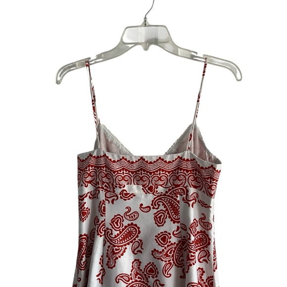Ann Taylor Red Paisley Strappy Midi dress Size 6 - Picture 4 of 10